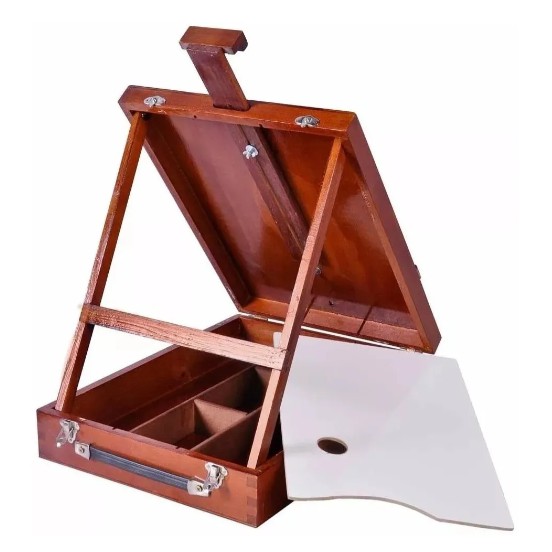 Estojo Maleta Cavalete Para Pintura - Pratico Lindo em Oferta na Shopee