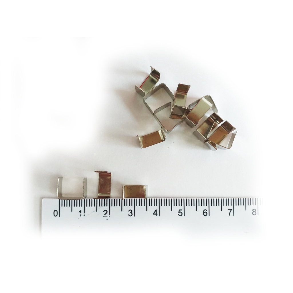 Terminal de ferro sem argola - 11x5mm - níquel - 100 peças