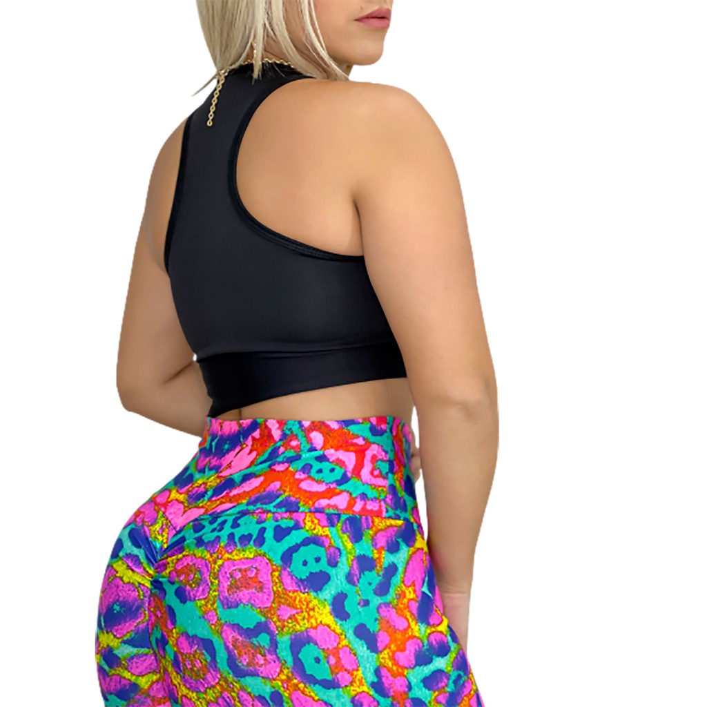 Calça Empina o Bumbum Estampadas Roupa Feminina Para Academia Poá Bolinha Fitness