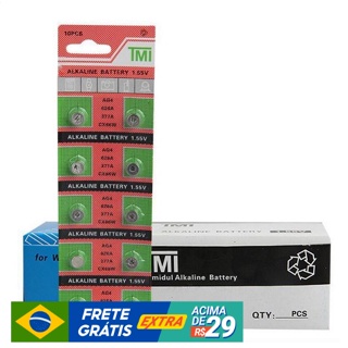 10 Pilha Ag4 377 Sr626 Lr626 de 1,5v Bateria Botão Para Relógio em Oferta na Shopee
