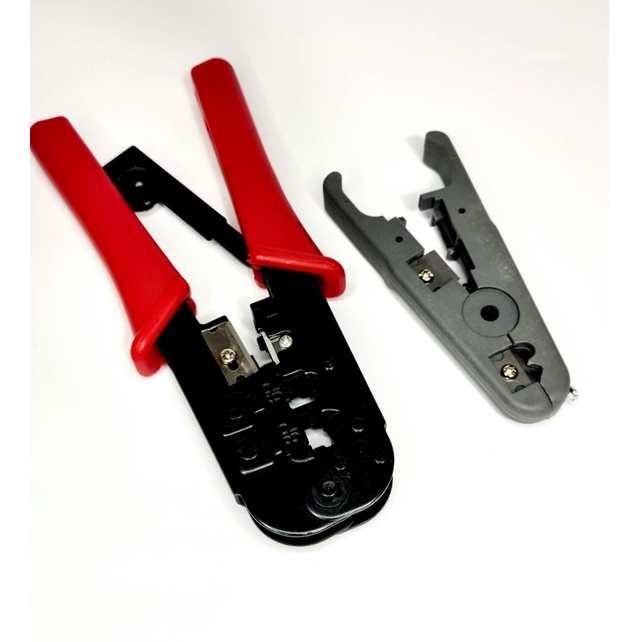 KIT ALICATE DE CRIMPAR RJ45 RJ11 RJ12 COM CATRACA 568R E ALICATE DECAPADOR