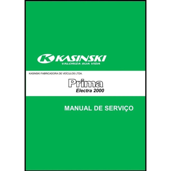 Manual de serviço Kasinsky Prima Electra 2000 (Elétrica) Tem o esquema elétrico, Impresso em A4.