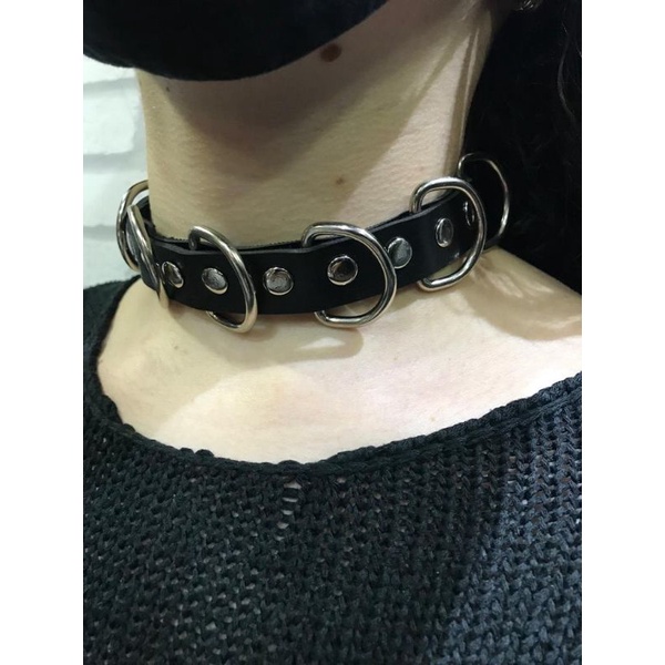 Choker Meia Argola Punk Rock