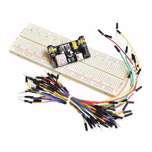 Kit Protoboard 830 + Regulador Tensão + 65 Jumpers em Oferta na Shopee
