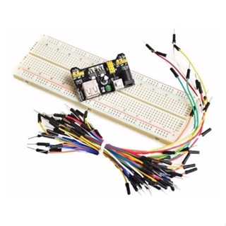 Kit Protoboard 830 + Regulador Tensão + 65 Jumpers em Oferta na Shopee