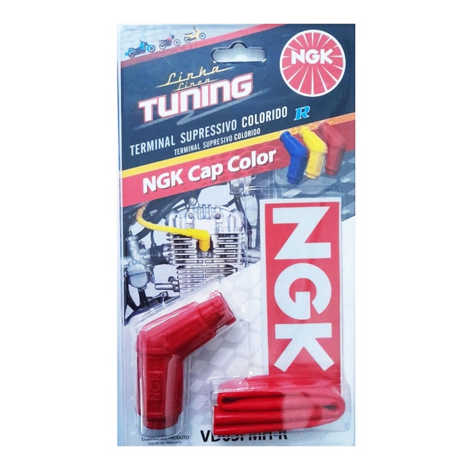 Cachimbo de Vela Cg 150 Titan / Cg 160 Start / Nxr 150 Bros / Fazer 250 / Lander 250 (Vermelho) Ngk Tuning