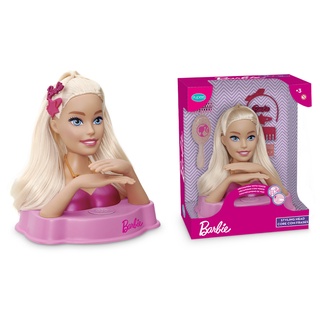 Boneca Barbie Busto Original Com 12 Frases E 9 Acessórios Para Pentear E Maquiar Maquiagem - Mattel