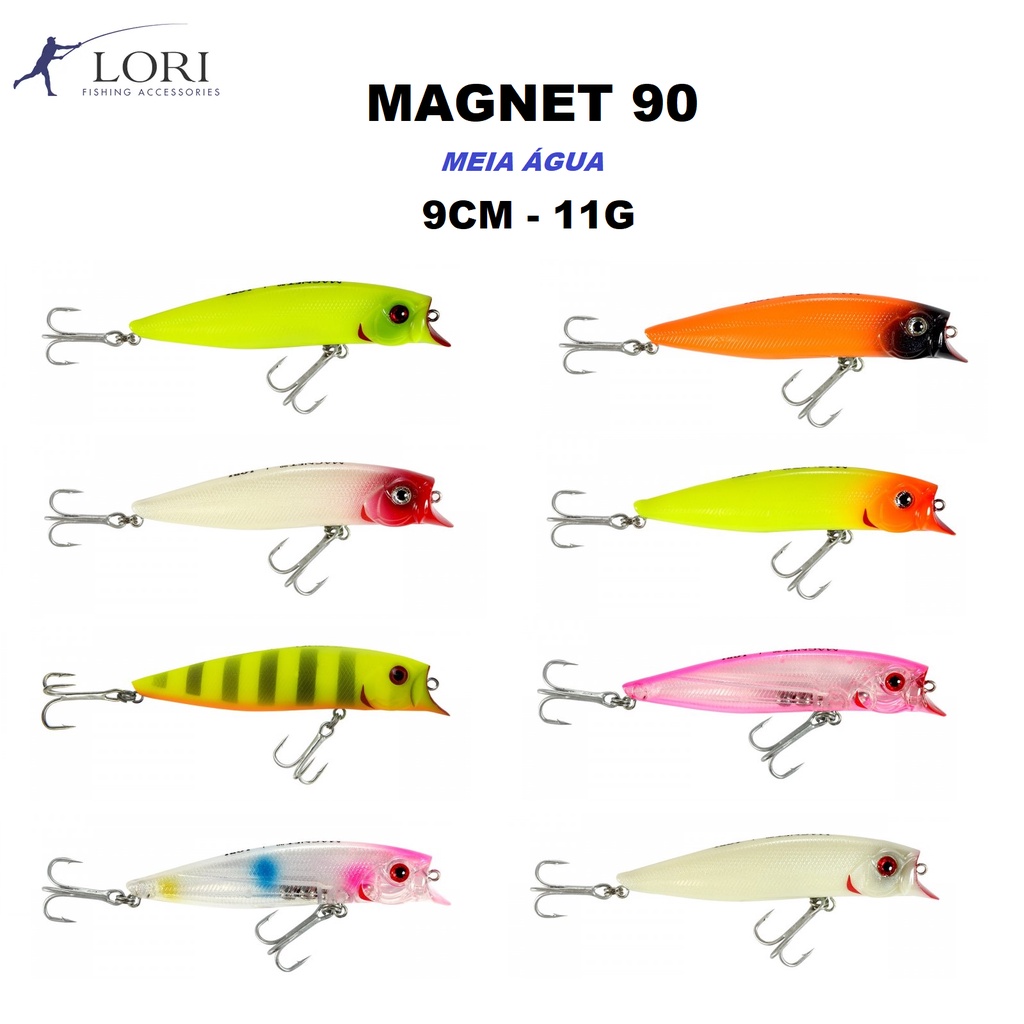 Isca Artificial Lori Magnet 90 (brava) Meia Agua  - 9cm - 11g - Varias Cores