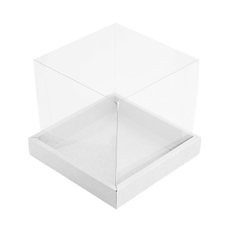 5~25 Caixas para Panetone 250g com moldura branca ou kraft com visor  (12x12x12 )Assk (CHOCO)