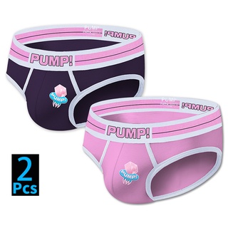 PUMP 2pçs / Lote Roupa Íntima Masculina De Algodão Cintura Baixa Secagem Rápida Flexível De Alta Qualidade (2) Pu018