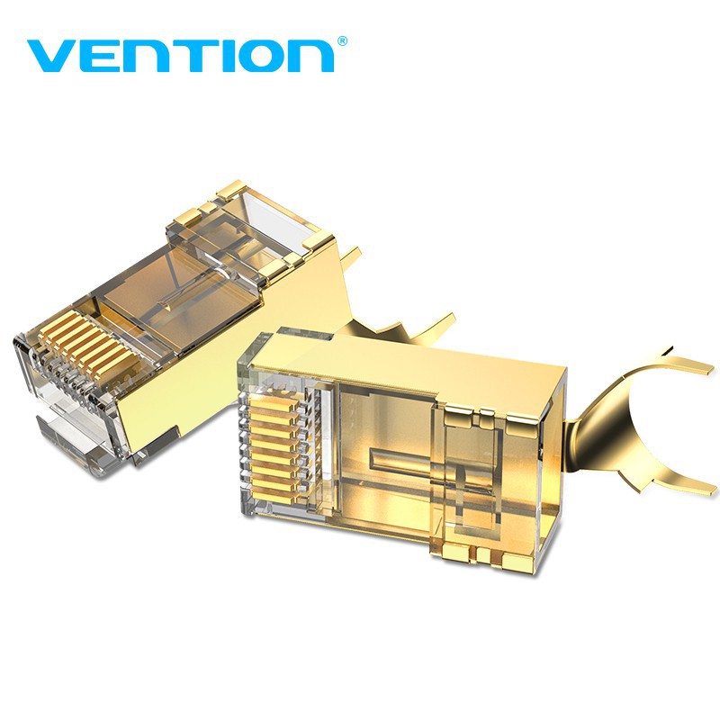 Venção Cat8 Conector Rj45 8p8c Ftp Plug Rede Ethernet Cabo Friso Conectores Rj45