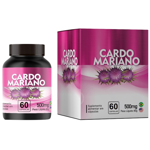 Cardo Mariano 60 Caps 500mg Figado e problemas hepaticos | Shopee Brasil