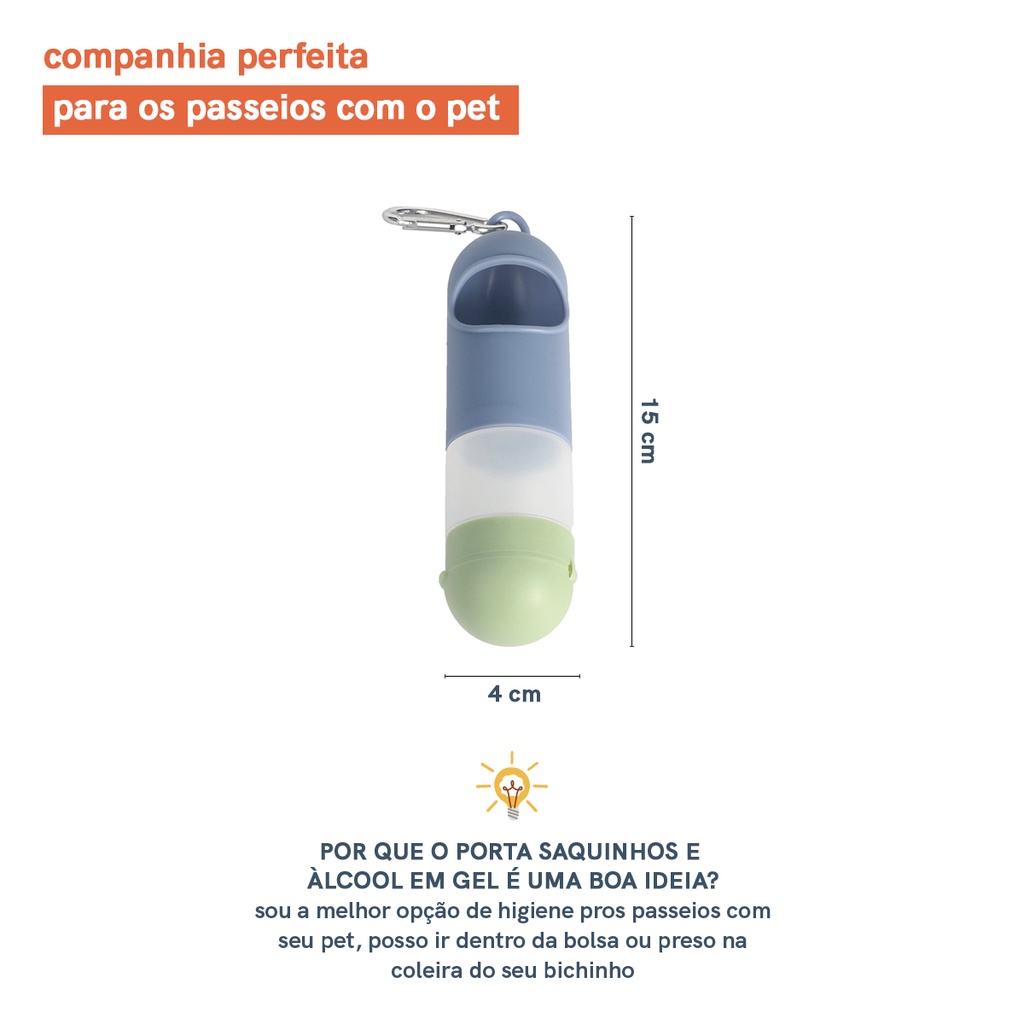 Porta Saquinhos E Alcool Em Gel - Oikos — imagem 2 de 2