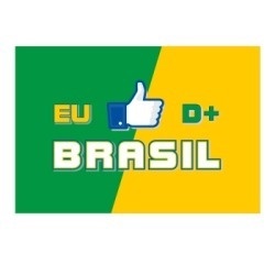 6 Bandeiras Do Brasil Eu Curto O Brasil - 50x70 Cm