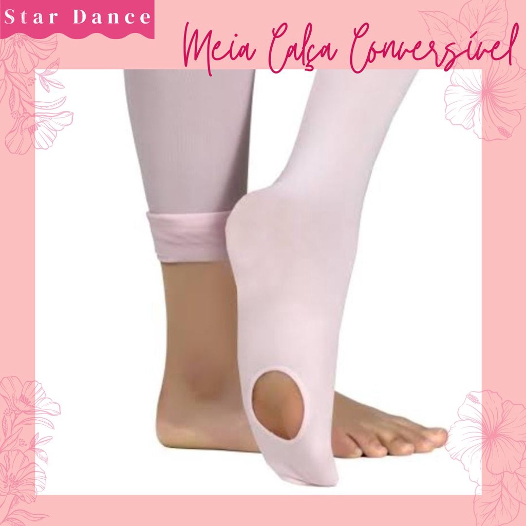 Meia Conversível Para Ballet - Meia Calça Fio 80 - Meia em Oferta na Shopee
