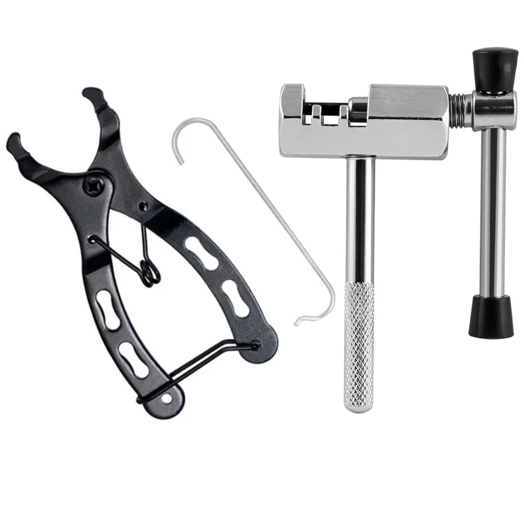 Kit Mini Alicate Ferramenta Remoção Power Link + Chave Extrator Corrente Bike Bicicleta