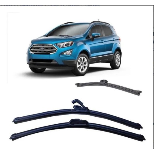 Kit de 3 Palhetas para Limpador de Parabrisa Dianteiro + Traseiro Ecosport 2018 2019 2020 2021 2022 em Oferta na Shopee