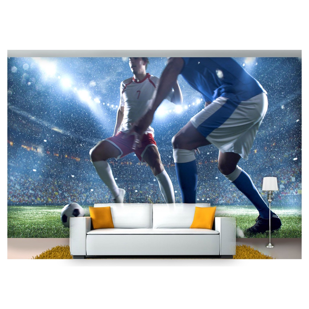 papel de parede Esportes Futebol Bola Campo 3D m² SPT38