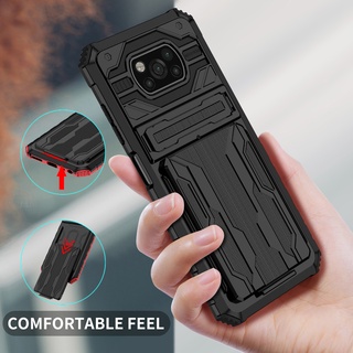Xiaomi POCO M3 Pro X3 X3 Slot Para Cartão De Suporte À Prova De Choque NFC Caso Híbrido Armadura Titular Tampa Do Telefone