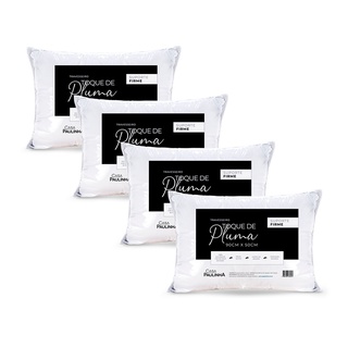 Kit 4 Travesseiro Toque de Pluma Suporte Firme Percal 180 Fios 90cm x 50cm em Oferta na Shopee
