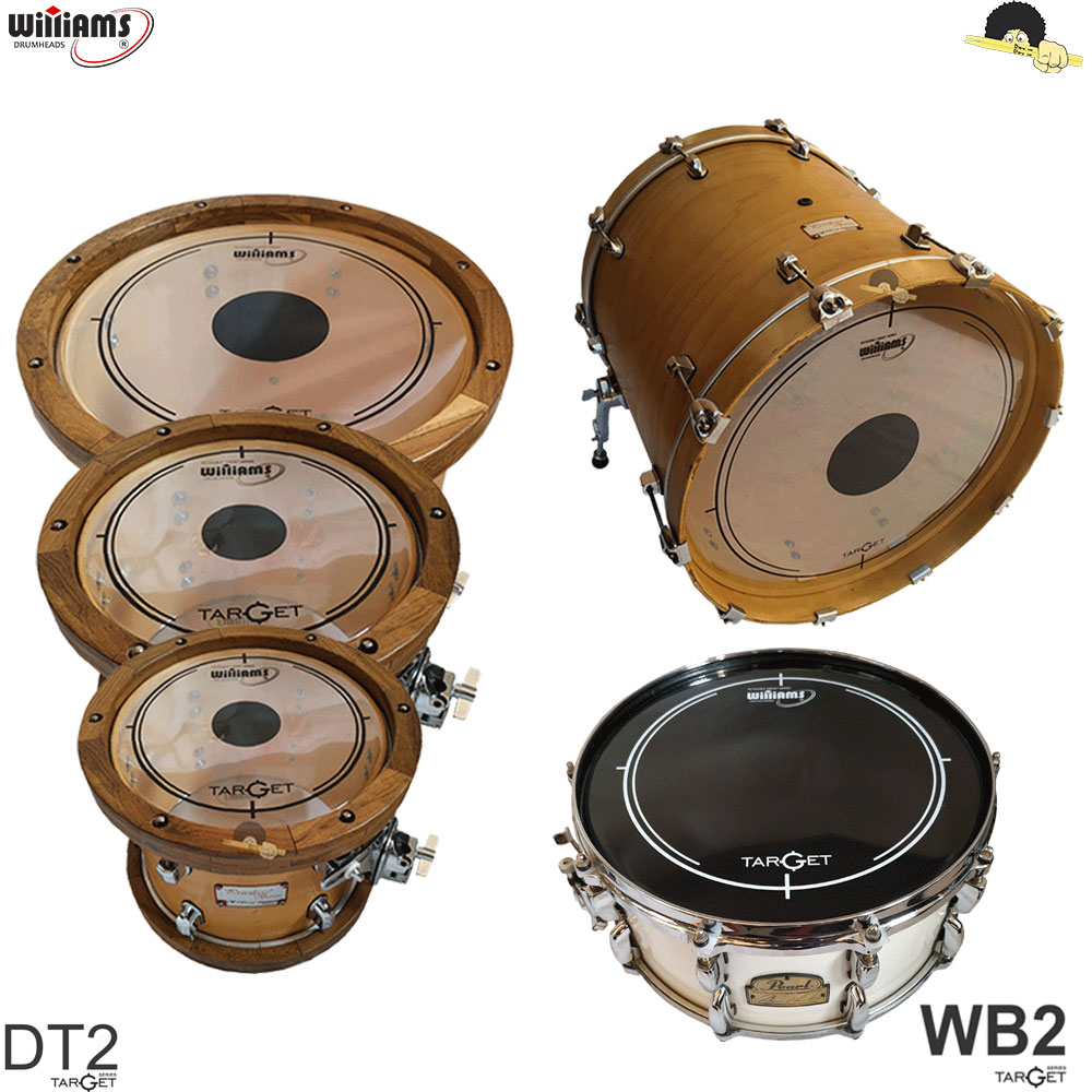 Kit de Peles Williams Target - DT2 Duplo filme Clear 10"/12"/14"/20" e Target WB2 14"