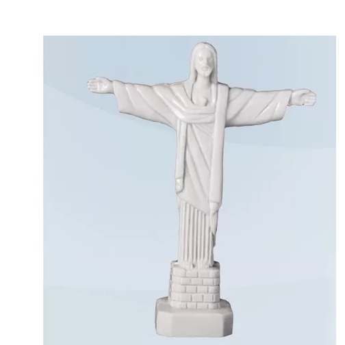 Imagem Cristo Redentor Rio em resina de 12cm Gesso