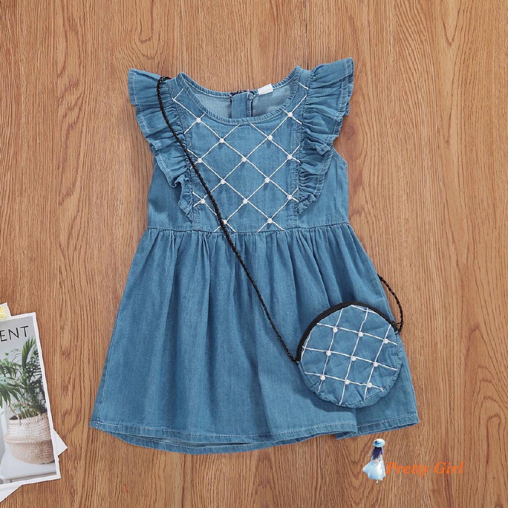 vestido jeans para bebê