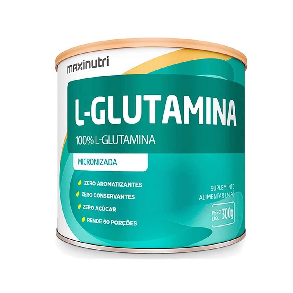 L-Glutamina 100% Pura 300g - MaxiNutri