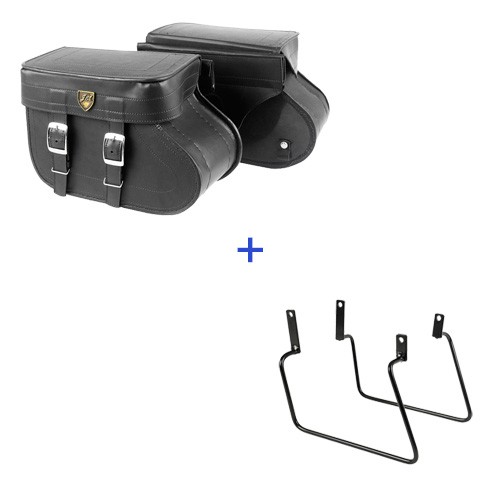 Kit Viagem Indian Scout Afastador + Alforge Lateral Botinha 18 Litros