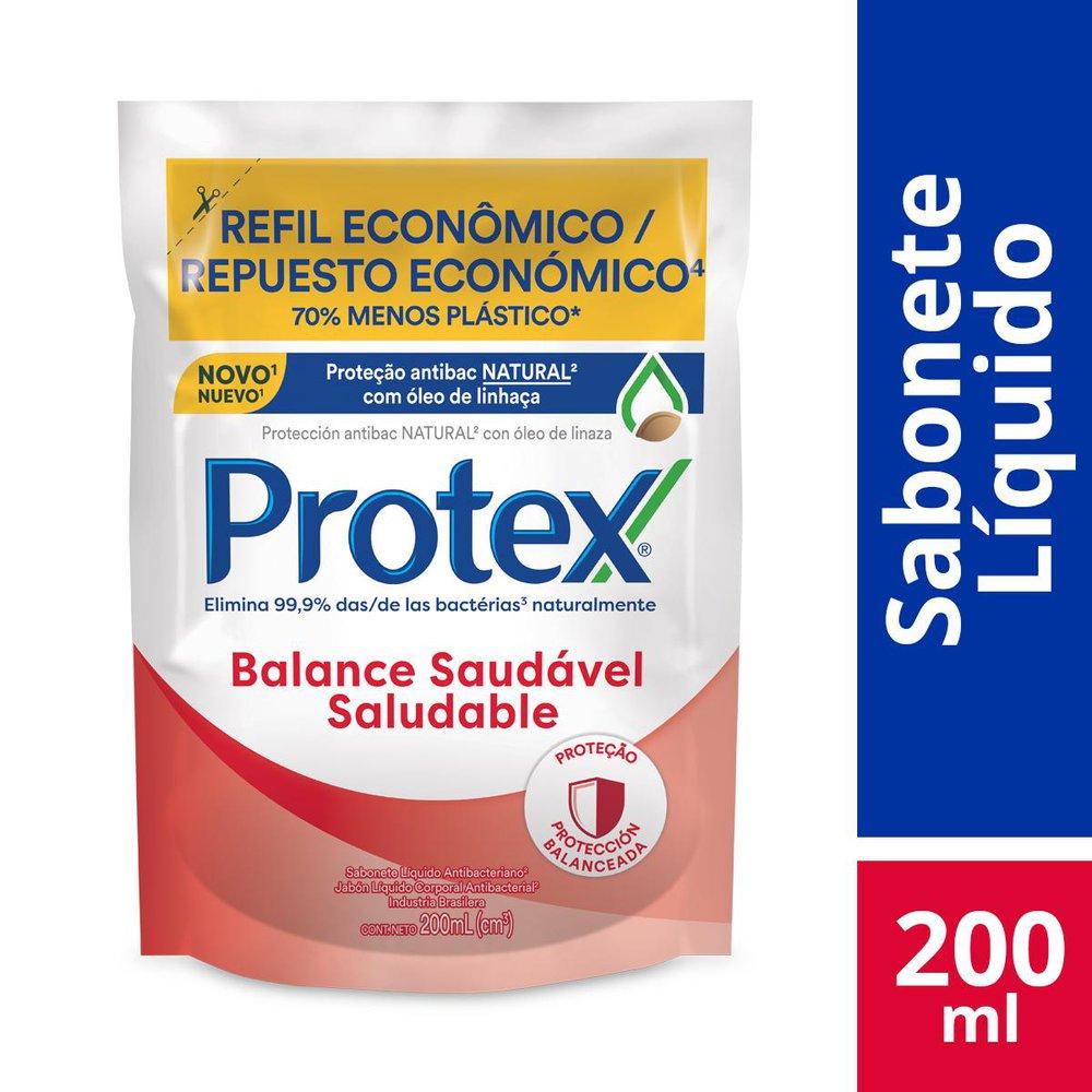 Refil Sabonete Líquido Antibacteriano para as Mãos Protex Balance 200ml em Oferta na Shopee