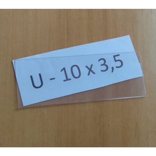 Porta Etiqueta U 10 X 3,5 c/d. face 100 Pçs