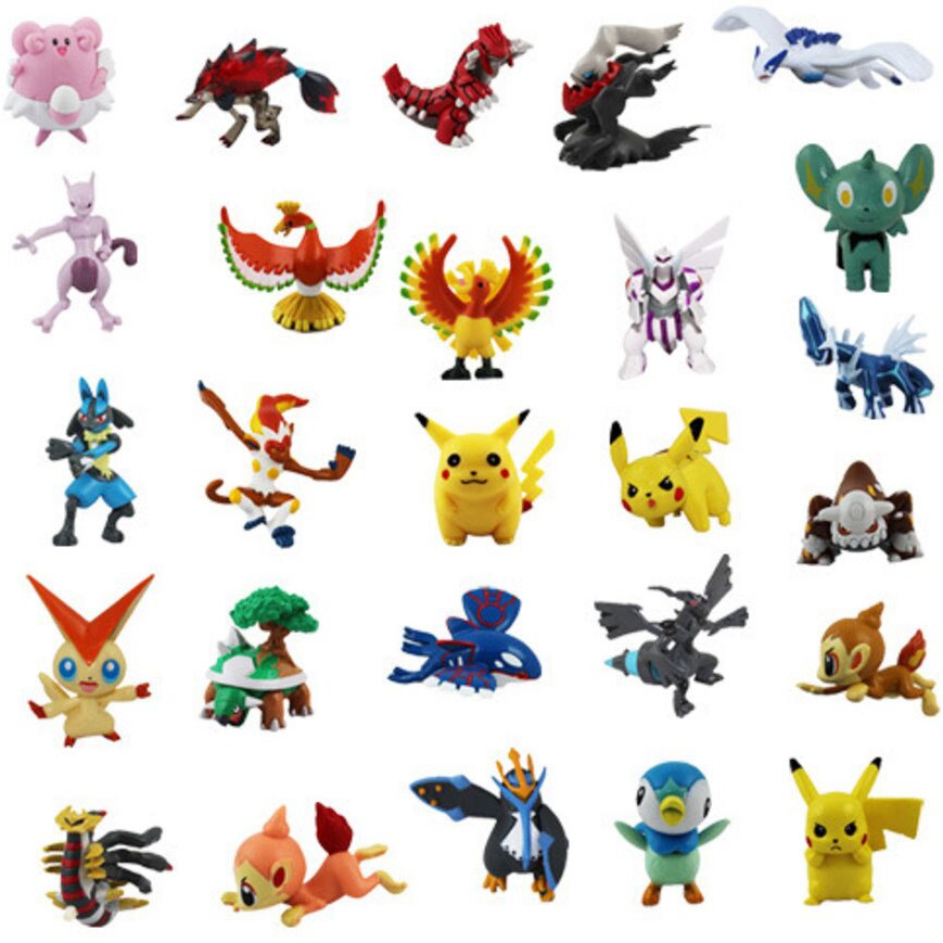 Kit 24 Miniaturas Pokémon Brinquedo Sortidos 3,5cm No Brasil ...