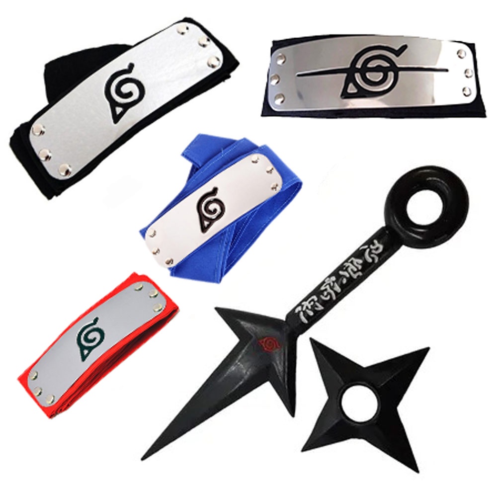 忍 kit bandana de naruto vilha folha Kunai Minato Yondaime Hokage + Shuriken renegada itachi de Naruto estilo adultos
