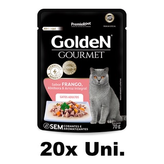 Sachê GoldeN Gourmet Gatos Adultos Frango 70g - 20 Uni. em Oferta na Shopee