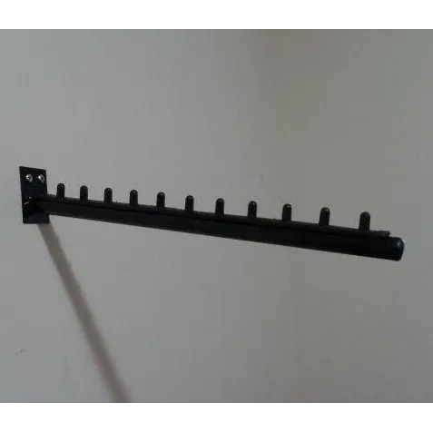 Expositor Rt Arara Inclinado Cabideiro Parede - Preto em Oferta na Shopee