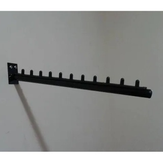 Expositor Rt Arara Inclinado Cabideiro Parede - Preto em Oferta na Shopee