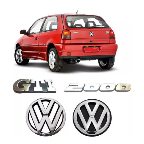 Kit Emblema Gol Gti 2000 Volkswagen - Gol Bola