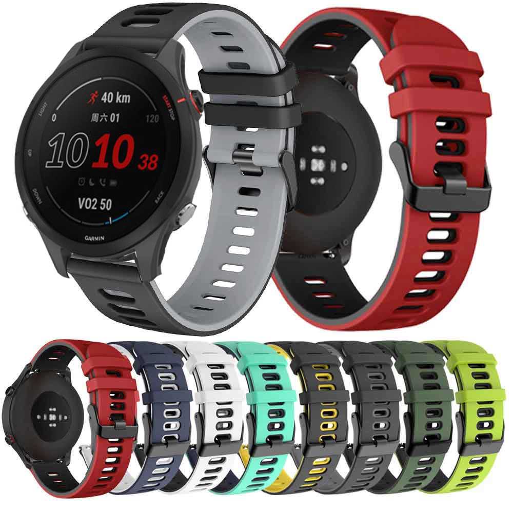 Pulseira De Relógio De 20mm 22mm Para Garmin Forerunner 255 55 245M , Esportiva De Silicone Venu 2 2Plus SQ/Vivoactive 3