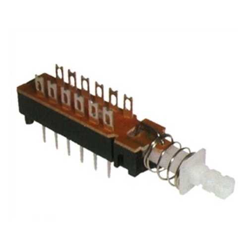 Kit 50 Peças - Chave Tecla 12 Terminais Com Trava Kzj-2x4
