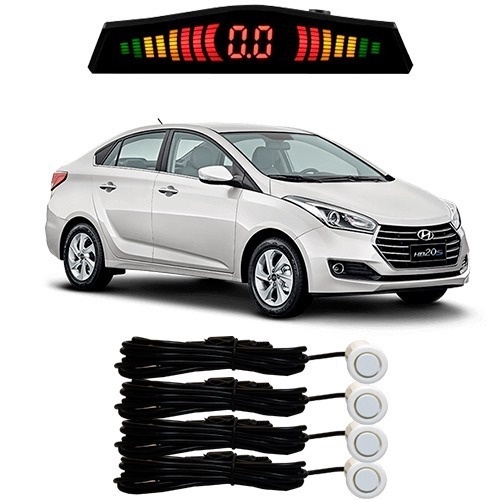 Sensor De Estacionamento Ré Hb20s Todos Os Modelos Branco - Spare Parts and Accessories for Vehicles