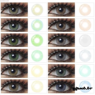 1 Par De Lentes De Contato Coloridas Híbridas Para Contatos De Olhos Cosméticos
