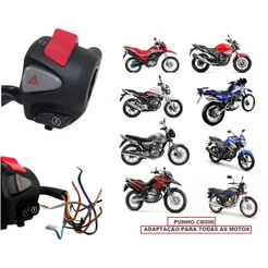 Punho Partida Cb 500x Titan 125 150 Xre 190 Bros 160 Xre Cb300 Start Universal S/ Plug 13954E