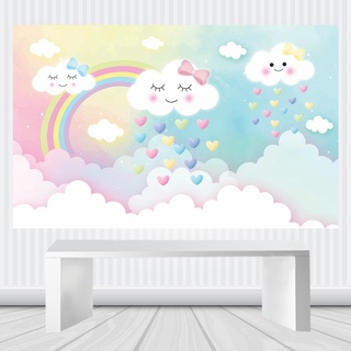 Painel de festa Infantil Chuva de Amor 1,00m X 0,65m