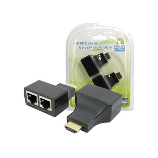 Extensor HDMI RJ45 até 30m 2 Vias Full HD CAT5e e CAT6