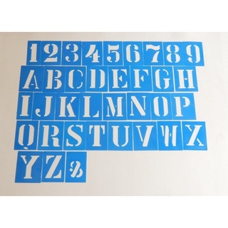 Alfabeto 20 mm Gabarito de Letras e Números Vazados Regua 20 mm ...