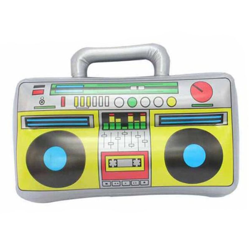 HO Crianças Clássico Gravador De Rádio PVC Balões Infláveis Para Casa Musical Carnaval Festa Decoração Ao Ar Livre