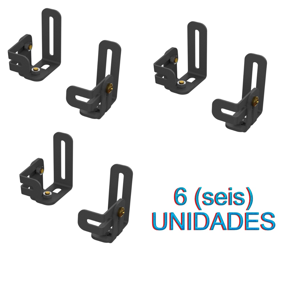 6 Suportes Home Theater Caixa Som Ajustável Inclinável