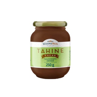 Creme de Gergelim Tahine Cacau Sésamo Real 220g - Three Foods Distribuidora