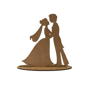 Topo de Bolo Casal 16cm Laser - MDF
