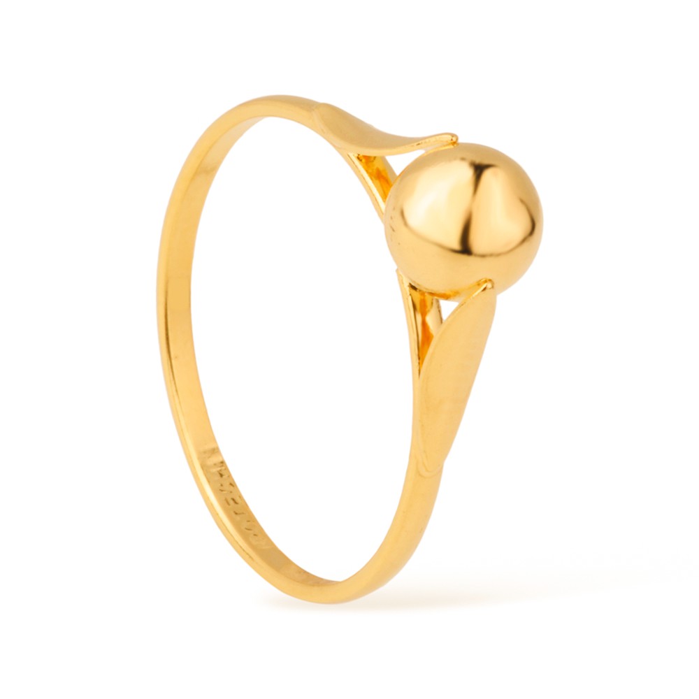 Anel de Bolinha Dourada Banhado a Ouro 18K - SemiJoia de Luxo (AN 1608) em Oferta na Shopee